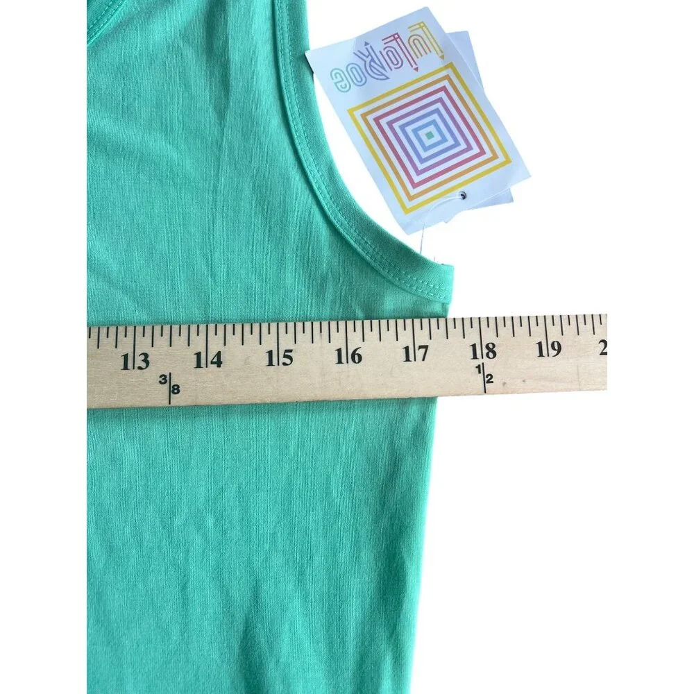 Lularoe Nicki Mint Green Sleeveless Fit & Flare A-Line Dress Womens Large - Picture 5 of 16